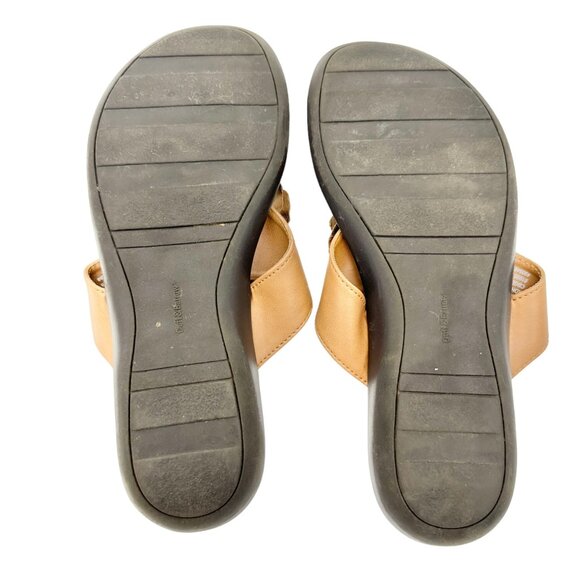 Croft & Barrow Womens Sandals 9.5 Medium Tan Flower Summer - Picture 6 of 7